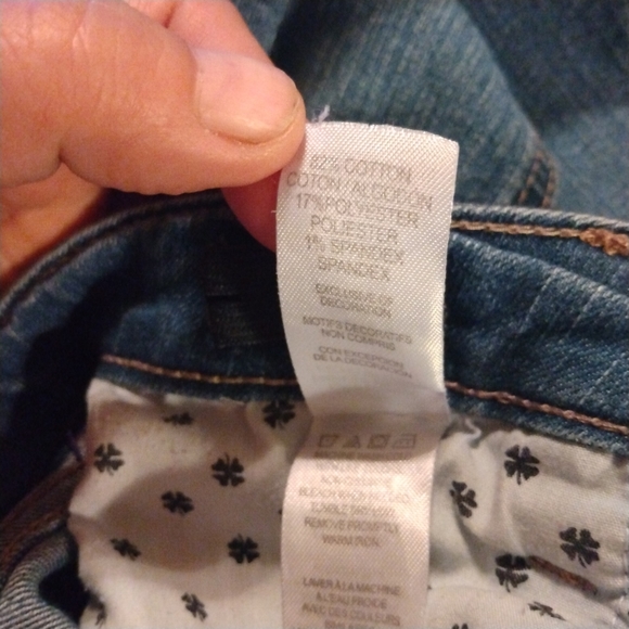 LUCKY BRAND Dylan Boyfriend Butterfly Appliques Distressed Stretch Jeans Size 12 - Picture 5 of 9